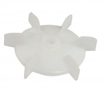 Machine Part Off White Plastic 10mm Inner Dia. Six Impeller Motor Fan Blade