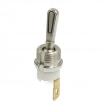 SPST 2 Positions On/Off Silver Tone Metal Toggle Switch for Motors Cars