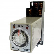 DC 24V 0-3 Minute 3 Meters Timer Power On Delay Time Relay 8 Pin H3Y-2 w Socket