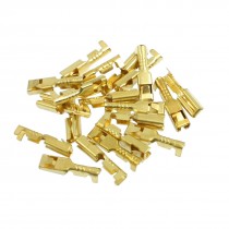 20 x Gold Tone Female Spade Crimp Terminals 2.8mm Wiring Connectors