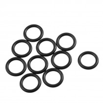 10 Pcs 20mm x 14mm x 3.1mm Industrial Rubber O Ring Oil Seal Gaskets Black