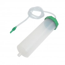 Clear Plastic 300CC Capacity Helix Luer Lock Tip Dispenser Barrel + Adapter