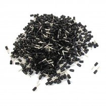 E1508 1000 Pcs Black Insulating Tube Terminals Cable Lug for 16 AWG
