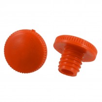 11mm Male Thread Red Plastic Air Compressor Component Oil Plug 2 Pcs