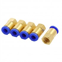 5 Pcs Push-to-Connect 0.236" Pneumatic Pipe Quick Fittings