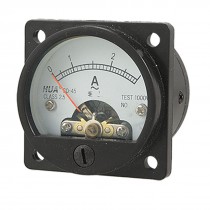 AC 0-3A Round Analog Panel Meter Current Measuring Ammeter Gauge Black