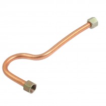 Air Compressor Replacement Copper Tone Exhaust Tube w 12mm Dia Hex Nut