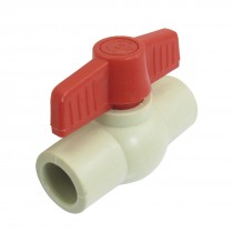 Red T Knob 19mm x 19mm Slip Ends Full Port PPR Ball Valve