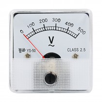 Square Plastic Housed AC 0-500V Volt Meter Analog Panel