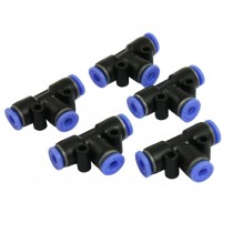 5 Pcs 4mm to 4mm T Shaped One Touch Fitting Push in Quick Connector