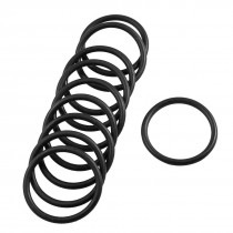 10 Pcs Mechanical Black Rubber O Ring Oil Seal Gaskets 36mm x 30mm x 3.1mm