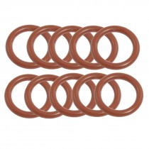 10 Pcs 25mm OD 3.5mm Thickness Red Silicone O Rings Oil Seal Gaskets