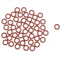 50 Pcs 12mm OD 2.5mm Thickness Dark Red Silicone O Ring Oil Seal Gasket