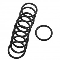 10 Pcs 32mm External Dia 3.1mm Thickness Rubber Oil Seal O Ring Gaskets Black