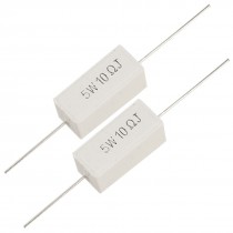 5W 10 Ohm 5% Wire Wound Cement Power Resistors x10pcs
