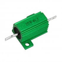 Green Aluminum Housed Clad Wirewound Resistor 5% 4K Ohm 25 Watt