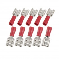 New Pre Insulated Crimp Terminals Receptacle Red 10 Pcs