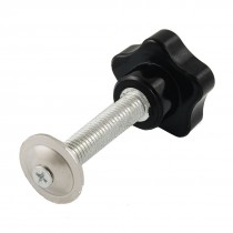 40mm Black Plastic Star Head Screw On Clamping Knob Black