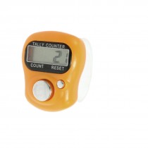 Adjustable Soft Band Orange Plastic Housing Resettable Finger Counter