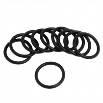 10 Pcs 20mm x 2.65mm Black Silicone O Rings Oil Seals Gaskets