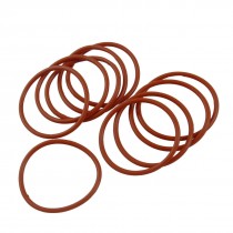 40mm x 2.5mm Silicone O Ring Oil Sealing Washers Grommets Red 10 Pcs