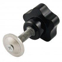 40mm Dia Black Plastic Star Head Metal Clamping Knob Grip