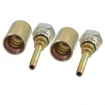 2 x 1/4" PT Thread Hydraulic Cone Flared Tube Adapters Oil Pipe Connectors