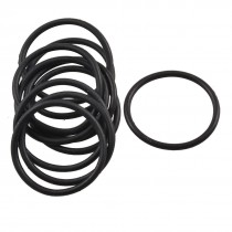 10 Pcs Black Rubber Flexible Oil Sealing O Ring Gaskets 22.4mm x 1.8mm