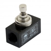 G3/8" Black Metal One-way Rectangle Pneumatic Flow Control Valve