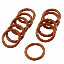 19mm x 2.5mm Silicone O Ring Oil Sealing Washers Grommets Red 10 Pcs Rixwv