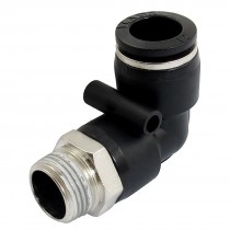 Pneumetic 12mm to 3/8" PT Male Thread One Touch Elbow Quick Fitting