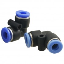 2 Pieces Right Angle 6mm to 6mm Push In Quick Fittings Connectors