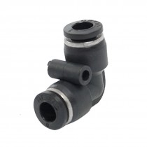 5 Pcs 6mm Dia 2 Way L Shaped Pneumatic Push in Fittings