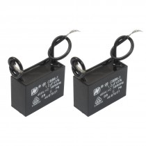 2 Pcs CBB6-1 AC 450V 1.2uF Air Conditioner Electric Fan Running Capacitor