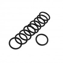 10 x 24mm Outside Dia 2.4mm Thick Rubber O Rings Gaskets Black