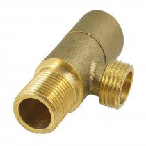 PT 1/2" Thread Quarter Turn 2-Way Brass Tone Angle Stop Valve