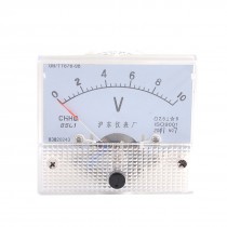 Screw Mounted Plastic Housing AC 0-10V Analog Voltmeter Gauge Panel
