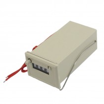 AC 110V CSK4-NKW 4 Digits 2 Red Wired Electronmagnetic Counter Gray