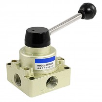 HV-04 Air Flow Control 3 Positions 4 Ways Hand Rotary Lever Valve