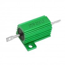 Green Aluminum Housed Clad Wirewound Resistor 5% 20 Ohm 25 Watt