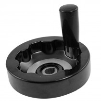 Folding Revolving Handle 100mm Diameter Hand Wheel Blk