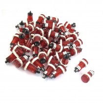 50 Pcs Flat Head Red Power Indicator Signal Pilot Light Lamp DC 24V 15mm XD15-1
