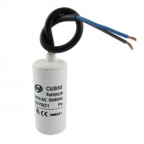 Wired CBB60 6uF 450V Polypropylene Film Motor Capacitor Yzjik