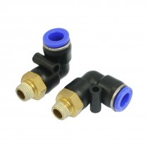2 x 3 8" Male Thread One Touch 8mm Tube Elbow Push in Fitting Connector