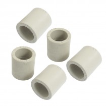 5 Pcs 25mm Inner Diameter Straight PPR Pipe Connectors Fittings Gray