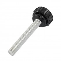 Screw Type 40mm Male Thread Length Knurled Knob Black