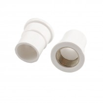 1/2" PT Brass Female Thread Pipe Piping Adapter Fitting White 2 Pieaces