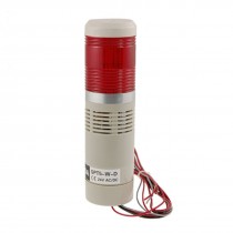 Red Flashing LED Industrial Tower Signal Light AC/DC 24V 90dB w Bracket