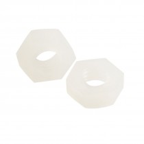 1/8" Female Thread Plastic Hexagonal Screw Nut White 20 Pcs