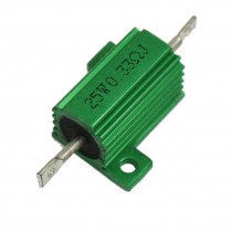 Green Aluminum Housed Wirewound Resistor 25W 0.33 Ohm